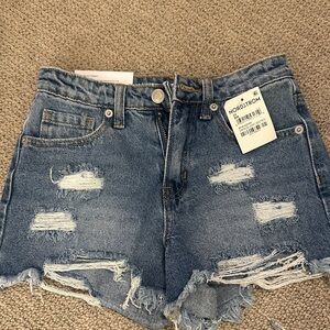 Nordstrom Light Blue Ripped Jean Shorts
